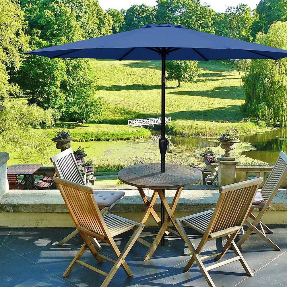 9 ft. Outdoor Patio Table Market Umbrella, 108 in. Tall Matte Pole Extensio