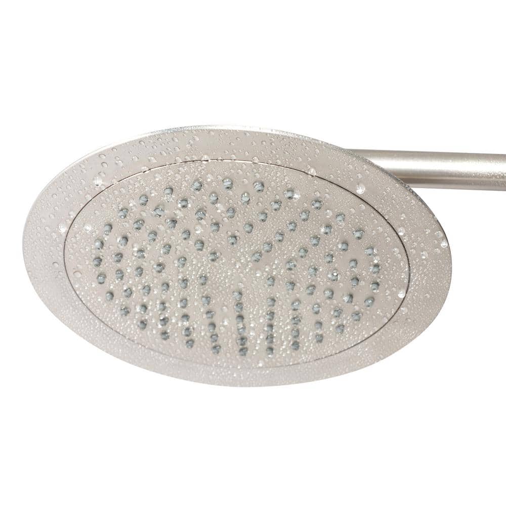 Brushed Nickel Multi-Function Shower System with Rain Showerhead