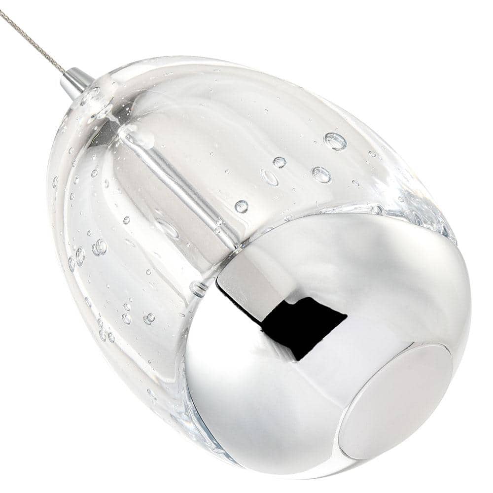 Artisan Deco 7.5" Polished Chrome Globe LED Pendant Light
