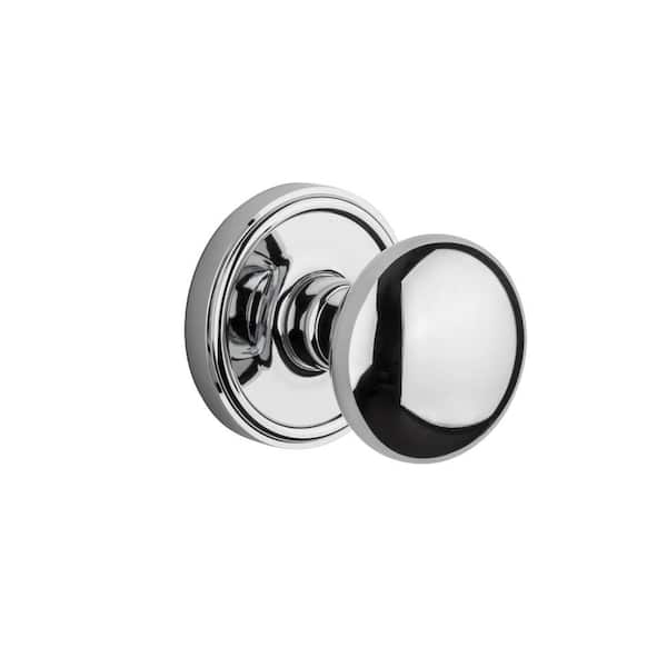 Grandeur Georgetown Rosette Bright Chrome with Dummy Fifth Avenue Knob