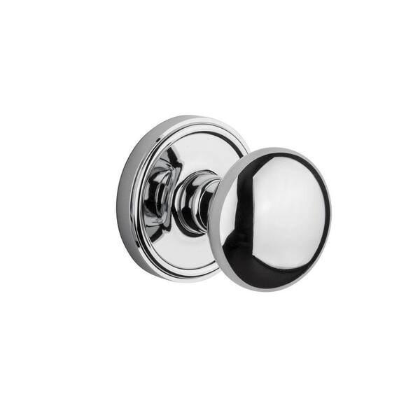 Grandeur Georgetown Rosette Bright Chrome with Double Dummy Fifth Avenue Knob