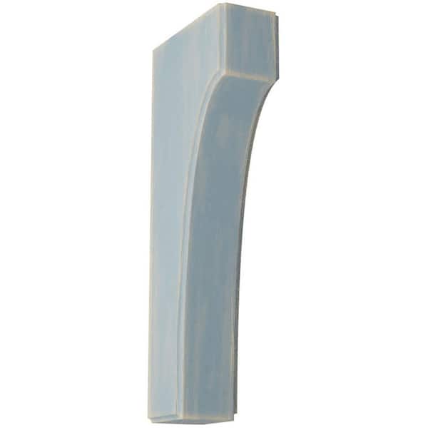 Ekena Millwork 1-3/4 in. x 10 in. x 4 in. Driftwood Blue Clarksville Wood Vintage Decor Bracket