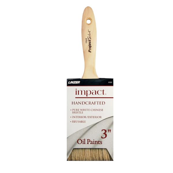 Project Source Natural Bristle Flat 3-in Paint Brush