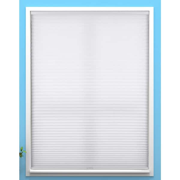Arlo Blinds Pure White Cordless Light-Filtering polyester Cellular Shade 40 in. W x 60 in. L (Actual Size)