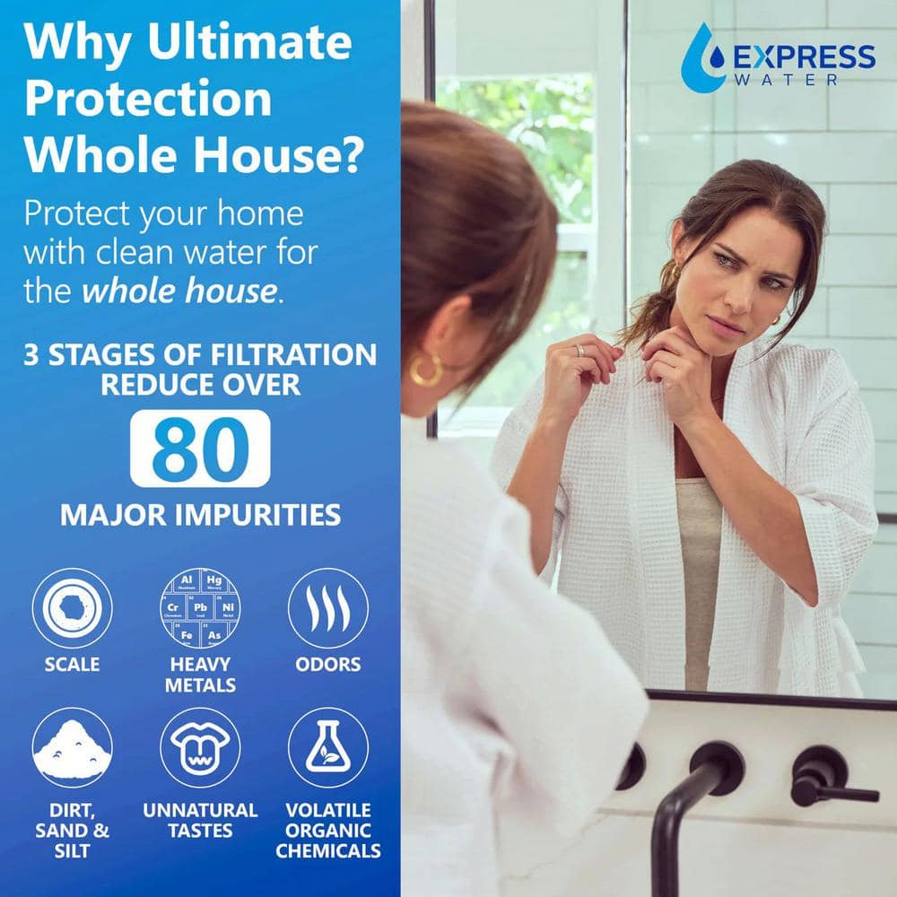 Ultimate Protection 3-Stage Blue Whole House Water Filter System