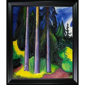 Forest, 1903 by Edvard Munch Black Matte Framed Nature Oil Painting Art Print 25 in. x 29 in.