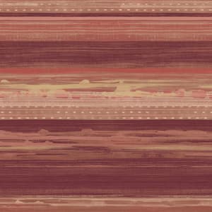 Horizon Brushed Stripe Maroon, Taupe, and Blonde Abstract Paper Strippable Roll (Covers 60.75 sq. ft.)