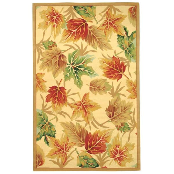 SAFAVIEH Chelsea Ivory 3 ft. x 5 ft. Antique Solid Floral Area Rug