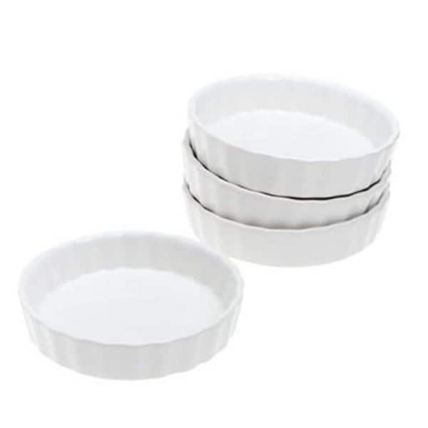 Foraineam 6 Colors Oval Porcelain Ramekins 10 oz Oven Safe Creme