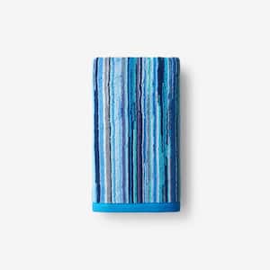 Rhythm Blue Striped Cotton Single Hand Towel