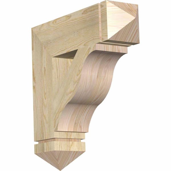 Ekena Millwork 6 in. x 24 in. x 24 in. Douglas Fir Funston Arts and Crafts Rough Sawn Bracket