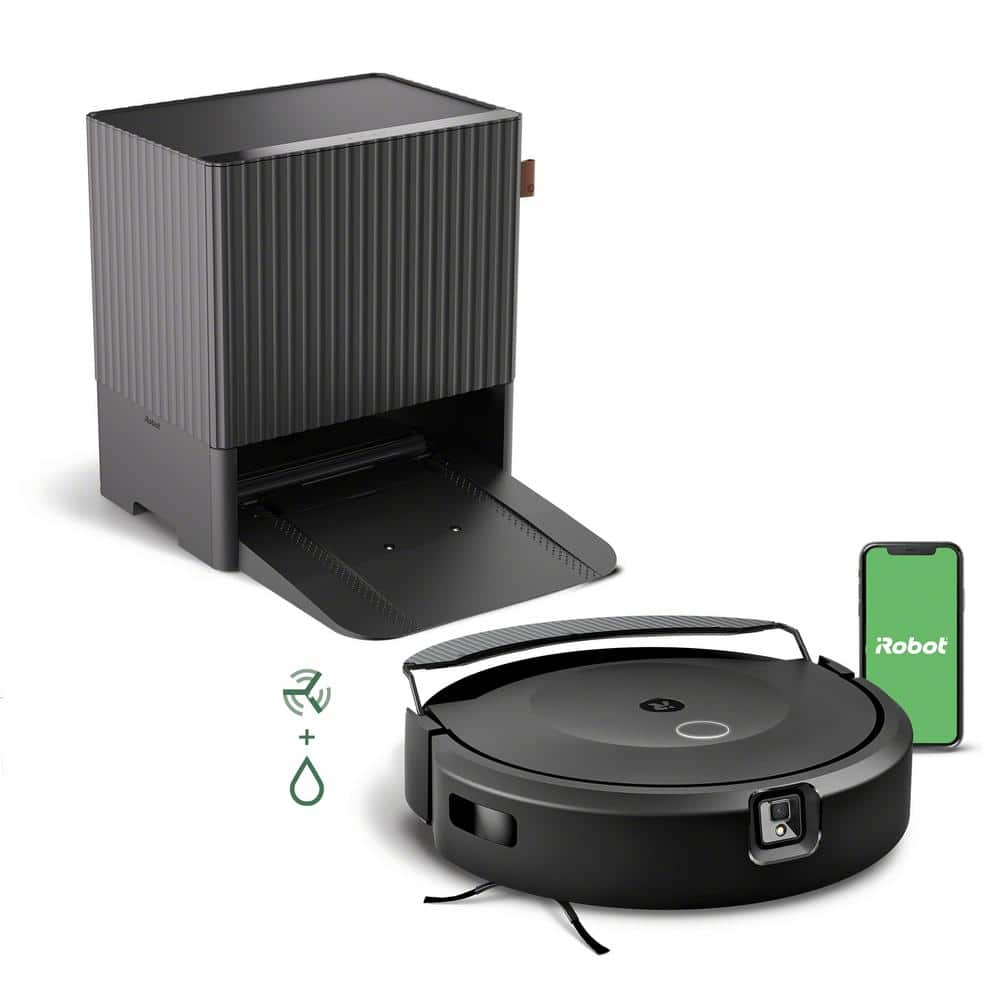iRobot Roomba Combo 10 Max Robot 13.3 in. Robotic Vacuum Combo with Smart Navigation Plus Auto Wash Dock in Black X085020 - The Home Depot