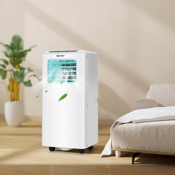 Costway 6,000 BTU Portable Air Conditioner Cools 350 Sq. Ft. with  Dehumidifier and Remote in White ES10043 - The Home Depot