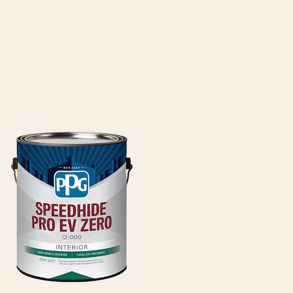 PPG Speedhide Pro EV Zero 1 gal. PPG15-06 White Chip Flat Interior Paint