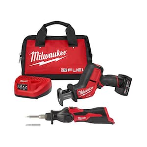 M12 FUEL 12V Lithium-Ion Cordless HACKZALL Reciprocating Saw Kit with M12 Soldering Iron