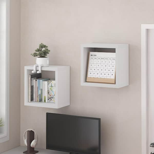 Furinno CUBICLE 9.8 in. Tall White Wood 1-Cube Bookcase LU25002WHD