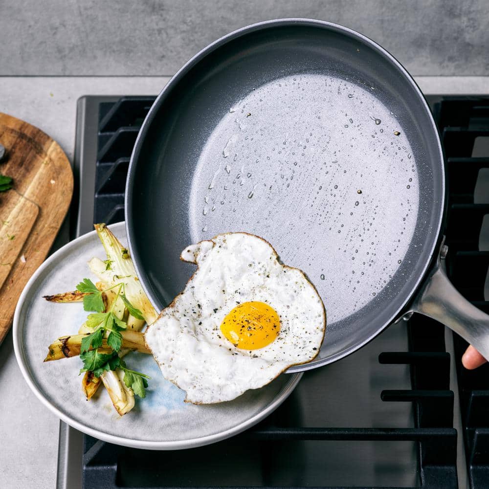 Black Nonstick Aluminum 10-Piece Cookware Set with Stainless Steel Handles