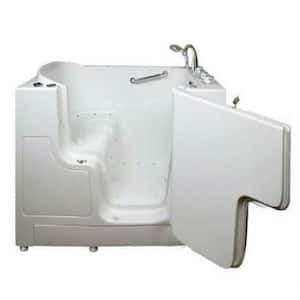 Avora Bath 52 in. x 30 in. Transfer Air Bath Walk-In Bathtub in White with Wet and Dry Vibration Jets, Right Drain