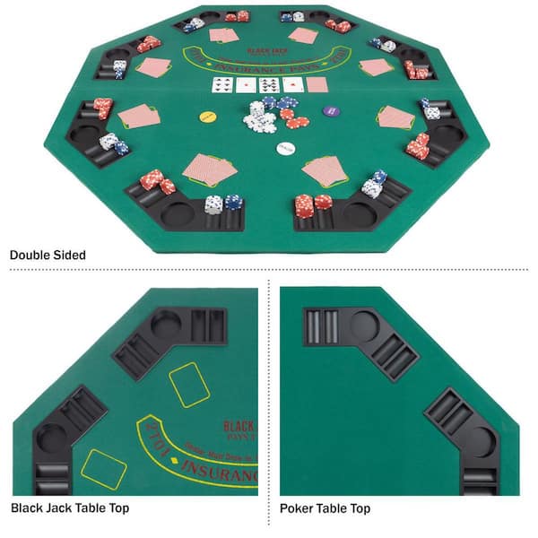 Trademark Poker Deluxe Poker and Blackjack Table Top with