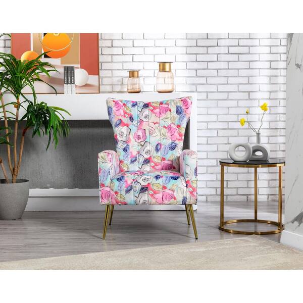 pattern accent chair with arms