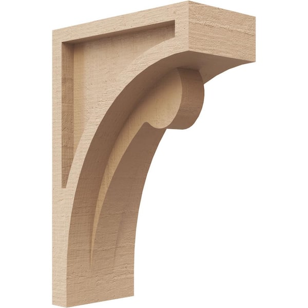 Ekena Millwork 3 in. x 9 in. x 6 in. Classic Viola Rough Cedar Woodgrain TimberThane Corbel, Primed Tan