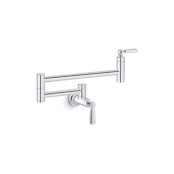 KOHLER Edalyn By Studio McGee Wall Mount Pot Filler in Polished Chrome