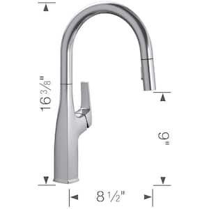 Rivana Single-Handle Pull-Down Sprayer Kitchen Faucet in Stainless