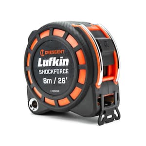 Lufkin 1-3/16 in. x 8 m/26 ft. Shockforce G1 Dual-Sided Tape Measure
