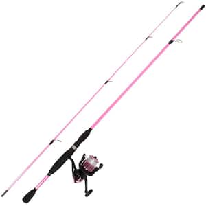 65 in. Pole Fiberglass Fishing Rod and Reel Combo - Portable, Size 20  Spinning Reel in Black (2-Piece) 641203IBF - The Home Depot