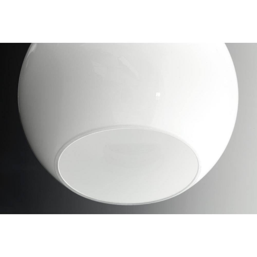 Vintage Gold and White Glass Globe Bath Wall Light