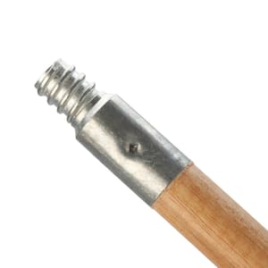 Hardwood Replacement Handle for Mop and Broom, Metal Threaded 60 in. L x 0.9375 in. Dia.
