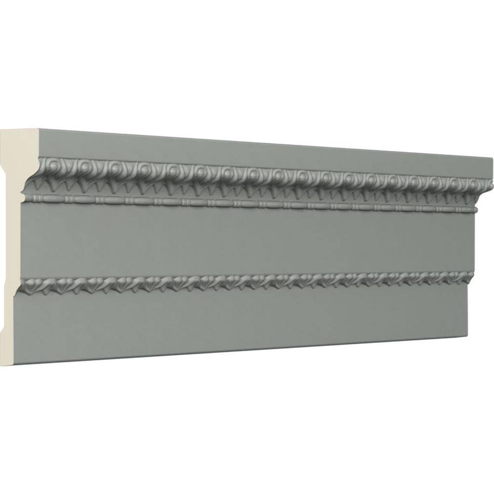 Gray Polyurethane Acanthus Leaf Chair Rail Molding 94.5"
