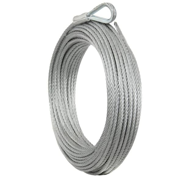 3/16" x 100 ft Galvanized Wire Rope Winch Cable 