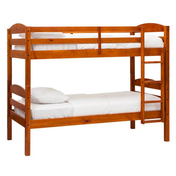 Welwick Designs Cherry Traditional Solid Wood Twin Bunk Bed HD9792