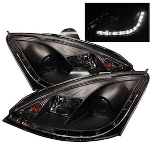 Ford Focus 00-04 Projector Headlights - ( Do Not Fit SVT Model ) - DRL - Black - High H1 (Included) - Low H1 (Included)