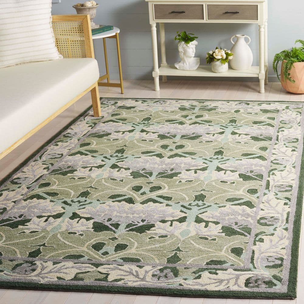 Earthly Treasures 3 ft. x 5 ft. Sage/Beige Botanical Trellis Area Rug price history on PriceWatchPro