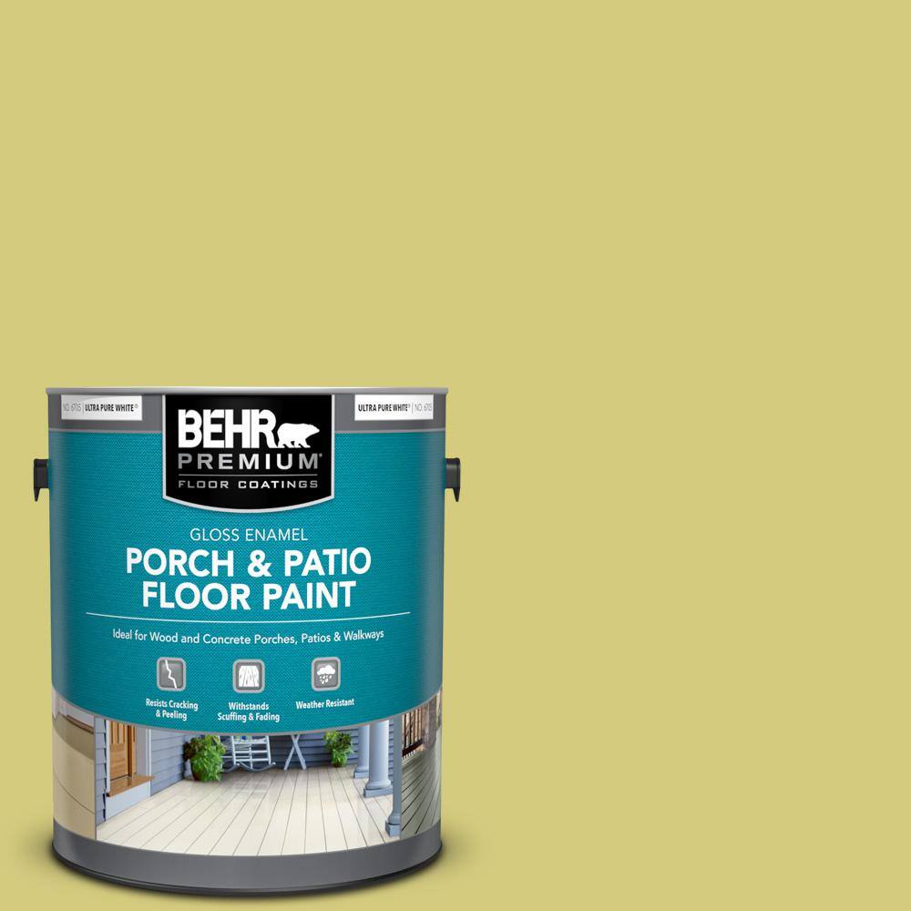 1 gal. #P350-4 Spring Grass Gloss Enamel Interior/Exterior Porch and Patio Floor Paint price history on PriceWatchPro