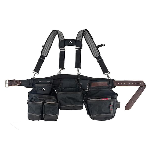 Husky Framers 3-Bag Work Tool Belt with Suspenders