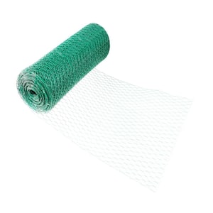 3 ft. x 150 ft. 16-Gauge Green PVC Coated Poultry Netting with 1.5 in. Mesh