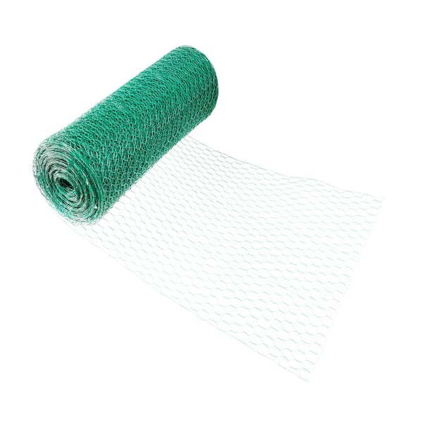 Fencer Wire 3 ft. x 150 ft. 16-Gauge Green PVC Coated Poultry Netting with 1.5 in. Mesh