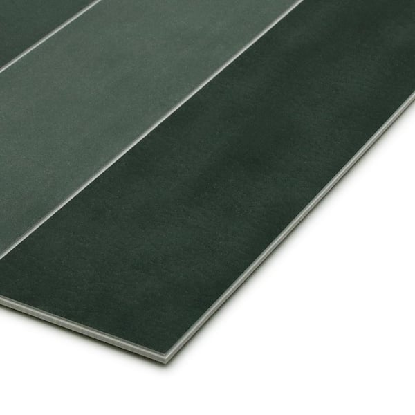 Stacked Green 9.05 in. x 9.05 in. Peel and Stick Backsplash Stone Composite Decorative Wall Tile (16-Pack)