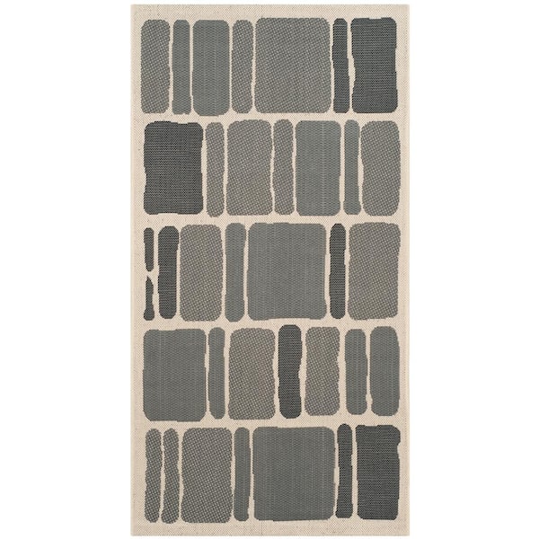 SAFAVIEH Martha Stewart Beige/Anthracite Doormat 3 ft. x 5 ft