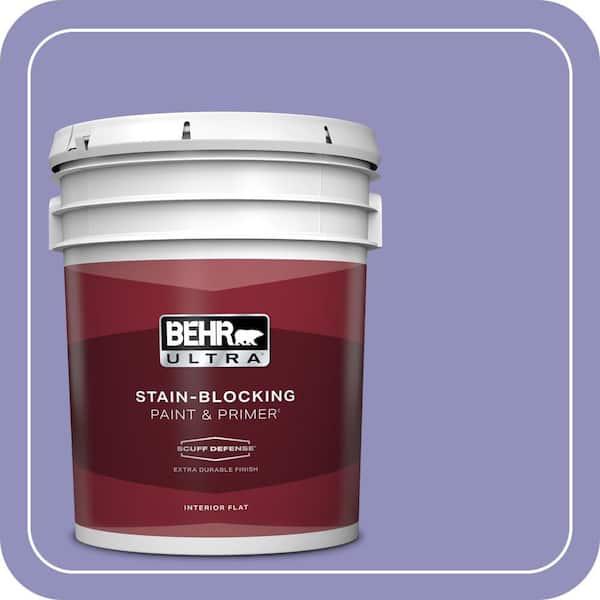 BEHR ULTRA 5 gal. #PPU16-05 Lily of the Nile Extra Durable Flat Interior Paint & Primer