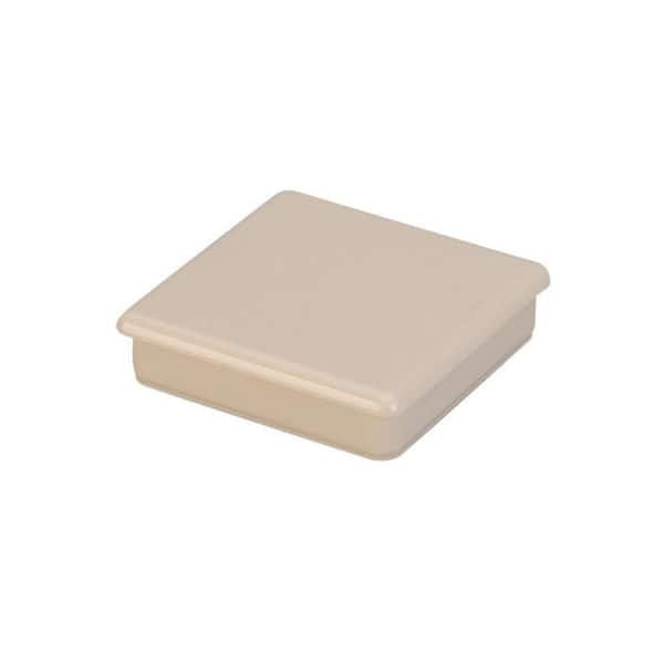 2 in. x 2 in. Navajo White Plastic Square Post Cap