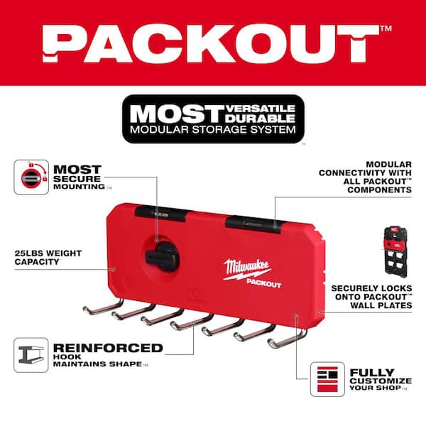 PACKOUT 7-Hook Rack Tool Holder