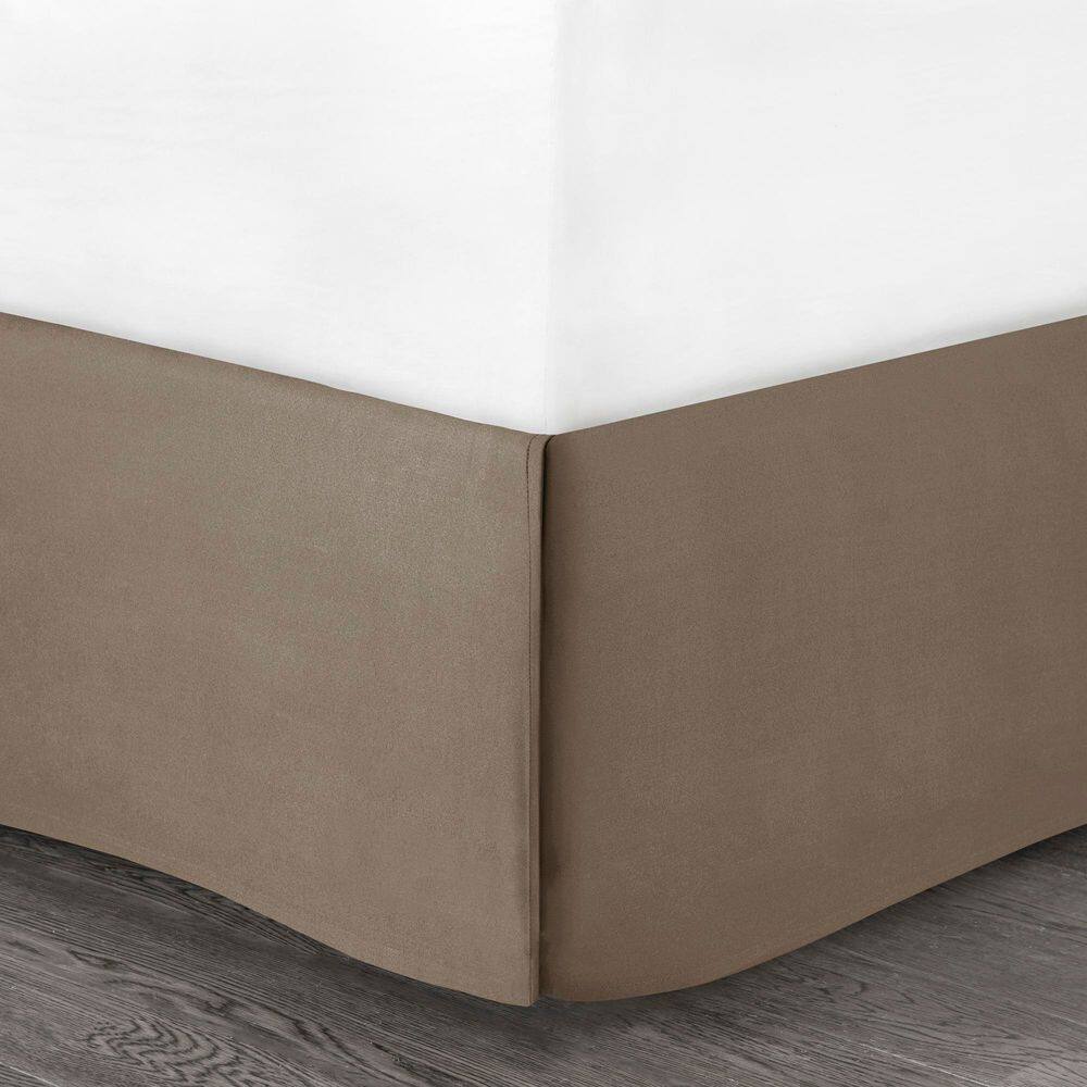 Taupe Queen Reversible Microfiber Comforter Set with Decorative Pillows