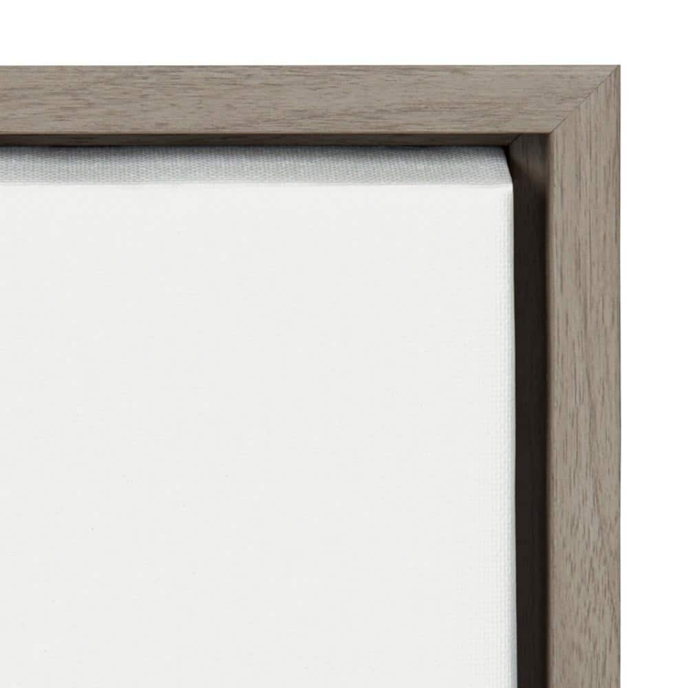 Gray Framed Canvas Print of Young Rabbit, 23" x 33"
