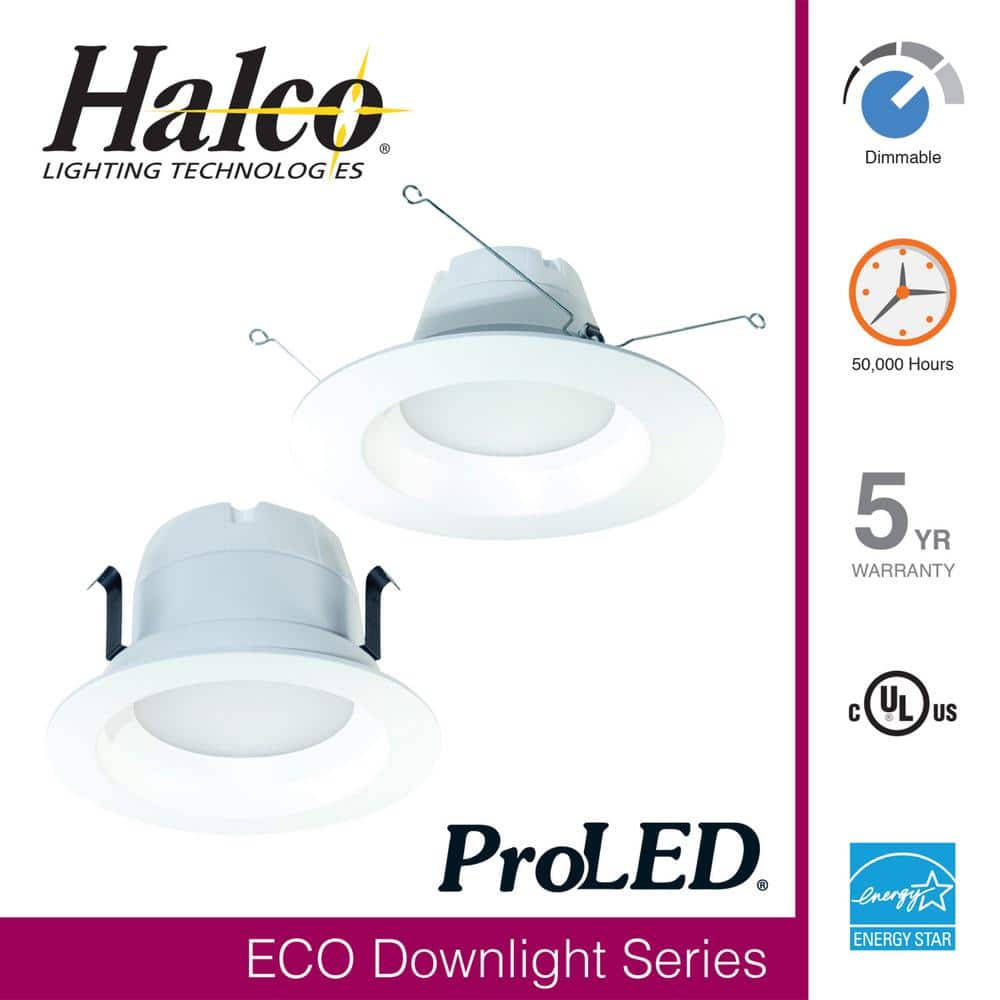 ProLED 5-6" White Aluminum Downlight Retrofit 2700K Energy Star