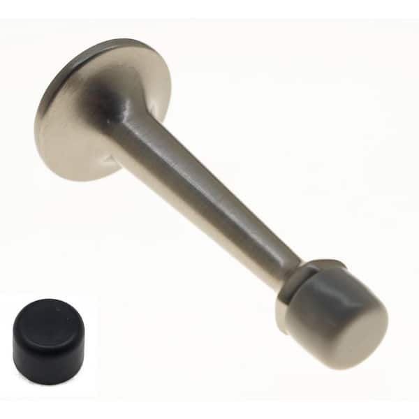 idh by St. Simons 3 in. Solid Brass Arrow Base Door Stop in Satin Nickel