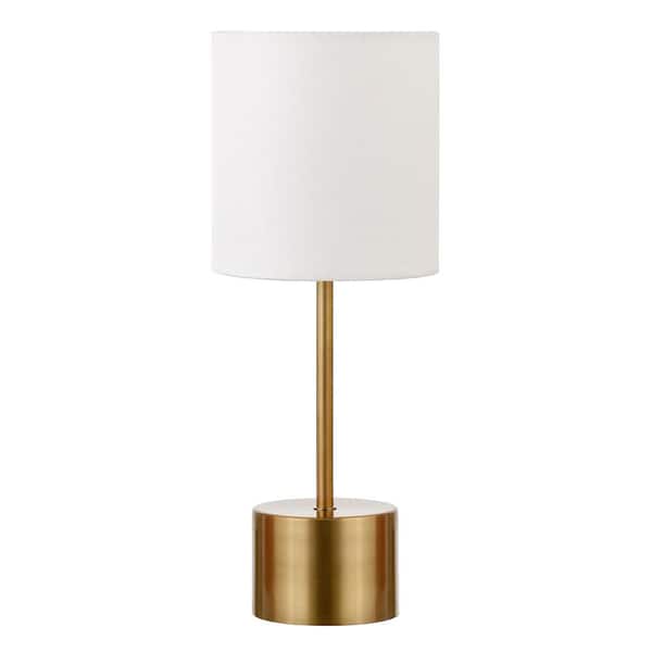 Meyer&Cross Giselle 15.75 in. Brass Pedestal Mini Table Lamp